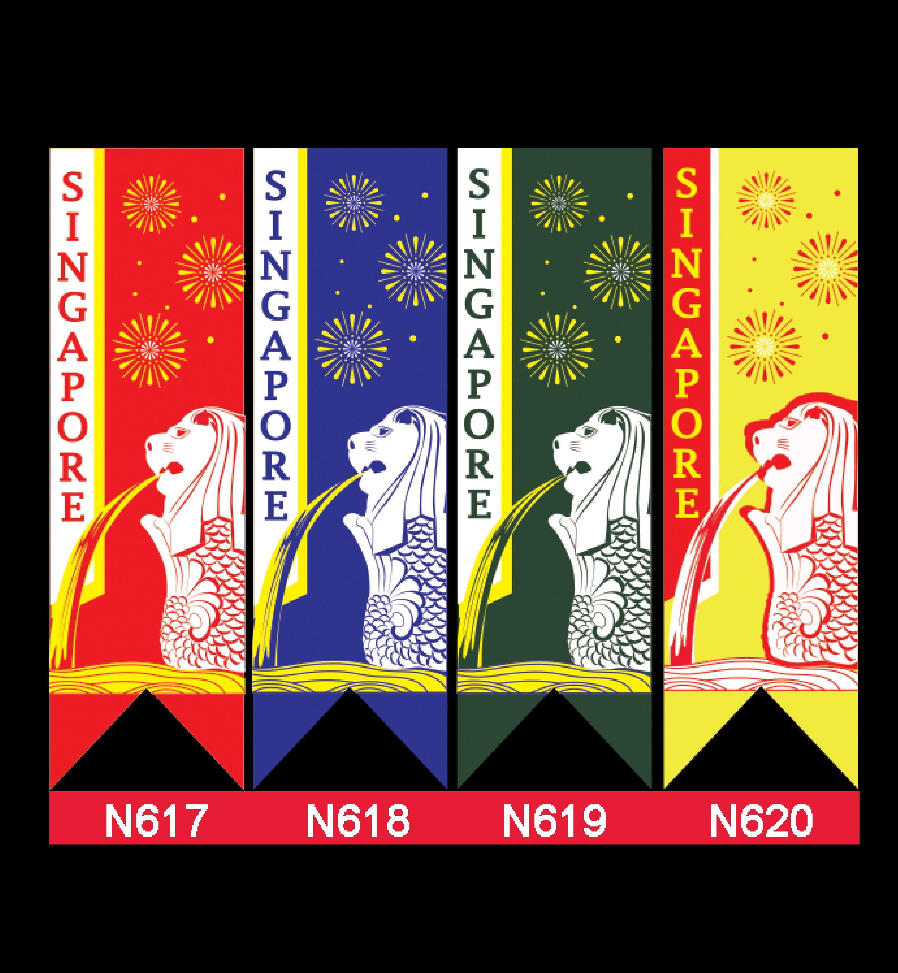 Vertical Cloth Bannerette N617-N620