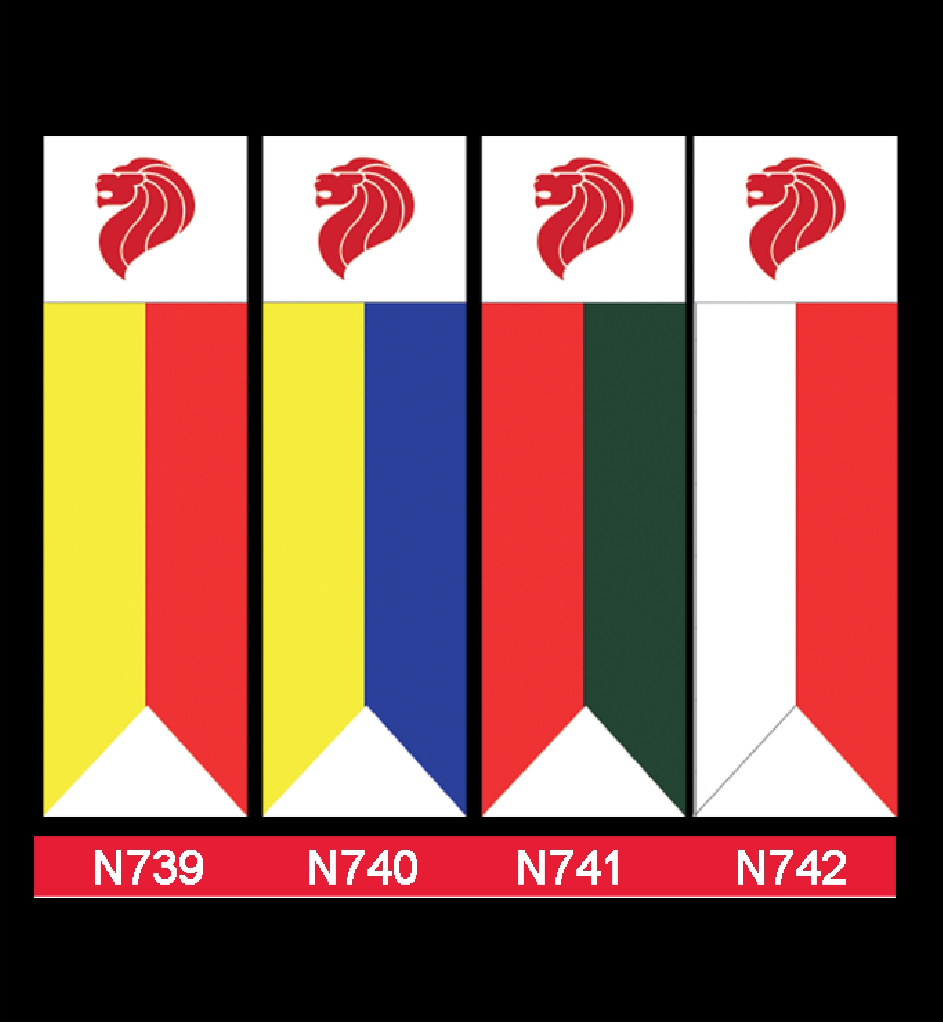 Vertical Cloth Bannerette N739-N742