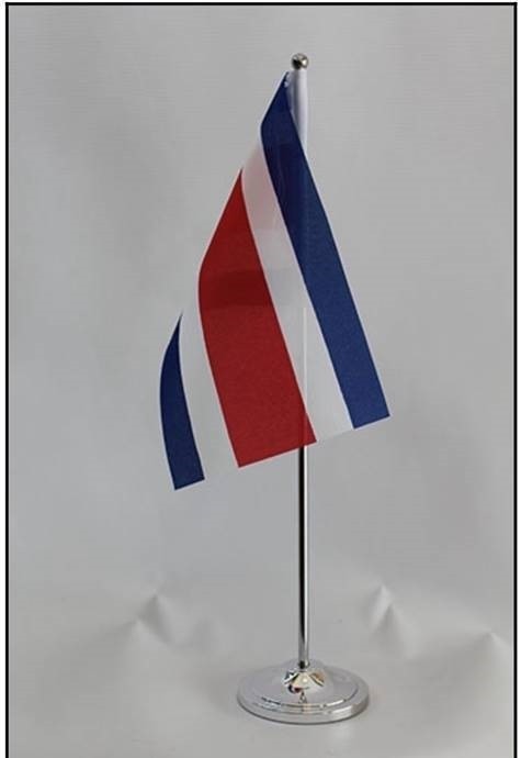 Metal Chrome Table Flag Stand (Single)