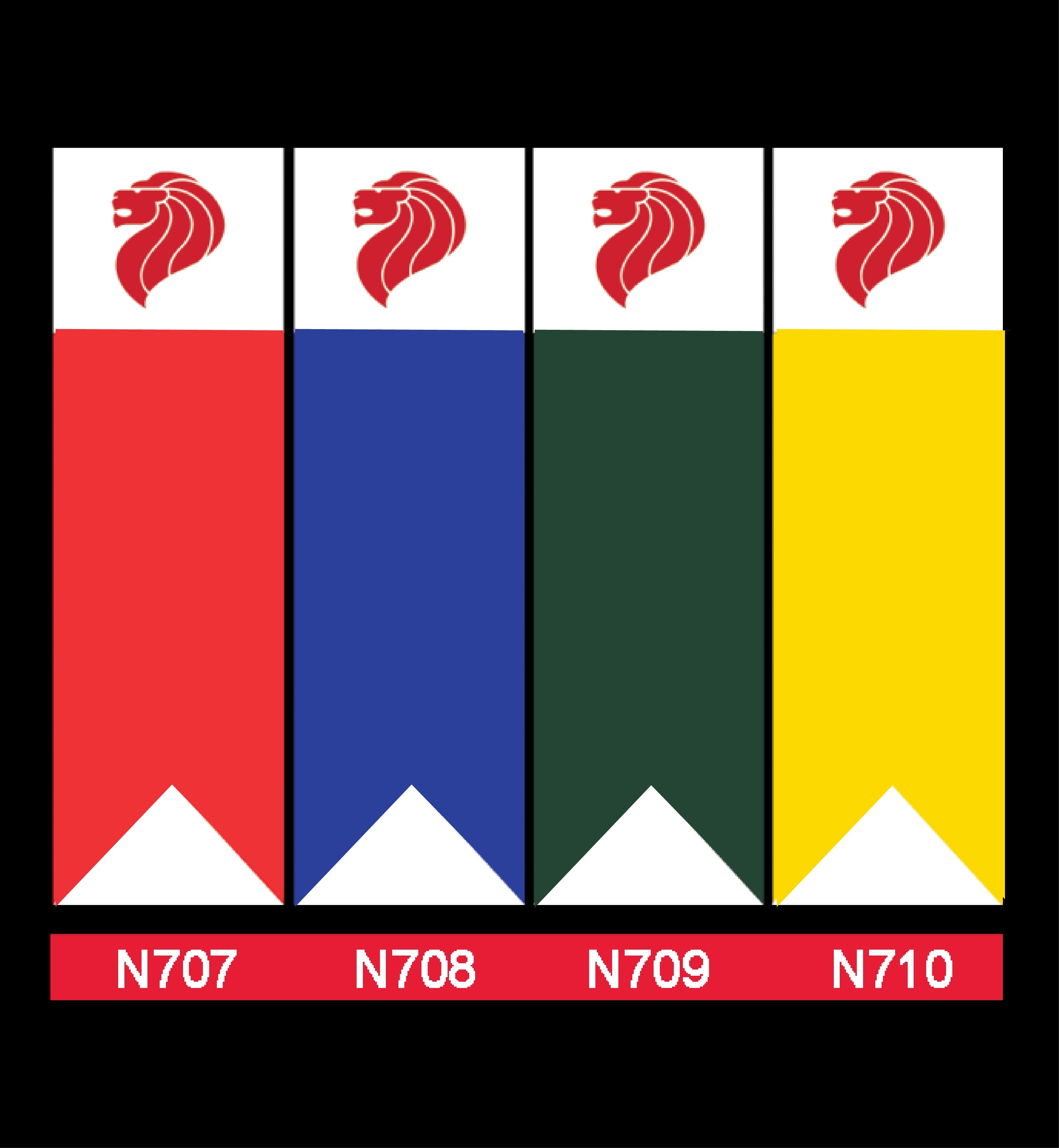 Vertical Cloth Bannerette N707-N710